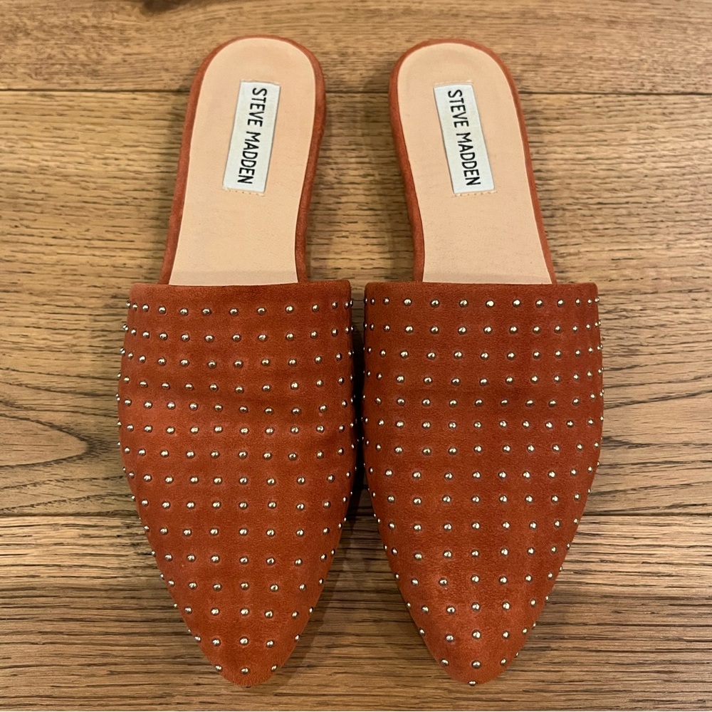 Steve Madden Suede Studded Meekah Mules